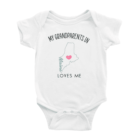 

My Grandparents In Maine Loves Me Baby Bodysuits Unisex 6-12 Months