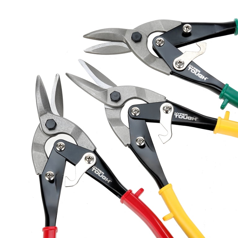 Hyper Tough 3 Piece Aviation Snip / Nippers Set with Cushion Grips