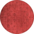 thumbnail image 1 of Ahgly Company Indoor Round Oriental Red Industrial Area Rugs, 4' Round, 1 of 4