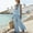 Light Blue women's 2 piece tank top set a1, variant on Cagogo Women's 2 Piece Sleeveless Tank Top Wide Leg Pants Set Casual Boho Beach Vacation Outfits Loose V Neck Summer Cruise Travel Clothes Matching Lounge Suits, Light Blue 2XL