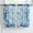 Navy, variant on Blue Kitchen Tier Curtains 24" Short White Leaf Print Café Curtains for Small Windows 2 Panels