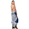 thumbnail image 4 of HAPPY BAY Women's Bikini Beach Wrap Swimwear Swim Cover up Bathing suit Summer Wraps Swimsuit Beachwear Sarong Coverups Skirts for Women One Size Blue Grey, Tie Dye, 4 of 5
