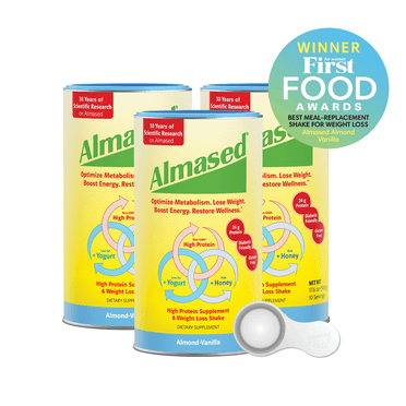 Almased Vanilla Meal Replacement Protein Shake for Weight Loss, 3 Pack