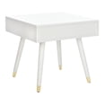 thumbnail image 5 of SAFAVIEH Levinson 1-Drawer Rustic Gold Cap End Table, White, 5 of 11