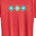 thumbnail image 3 of Instant Message - Argyle Hearts - Women's Short Sleeve Graphic T-Shirt, 3 of 6