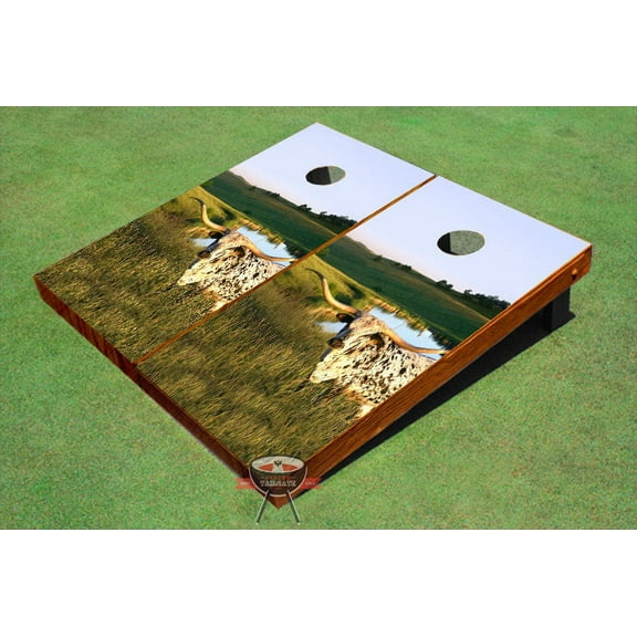 Long Horn Theme Cornhole Boards