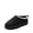 BLACK, variant on Girls' Platform Slippers, Kids' Fuzzy House Shoes with Cozy Lining, Lightweight Slip-On Indoor Outdoor Winter Slippers