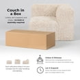 thumbnail image 4 of Furniture of America Pom Modern Faux Fur Modular Compressed Armless Chair, Black, 4 of 8