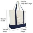 thumbnail image 4 of DALIX Cute Rainbow Tote Bag Reusable Grocery Teacher Bags Eco Pride Navy Blue, 4 of 7