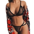 thumbnail image 1 of Gibobby Lencería de encaje para mujer Conjunto de lencería con aros de 2 piezas para mujer, ropa interior de dos piezas, ropa interior, ropa de dormir, conjunto de lencería co(Negro, L), 1 of 5