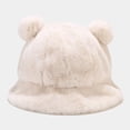 thumbnail image 2 of Gorro de pescador de felpa con doble bola de pelo a la moda de otoño e invierno para mujer, gorro cálido Fridja  nalpqowj1137, 2 of 7
