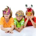 thumbnail image 4 of 14 PCS White Masquerade Masks DIY Paper Masks Half Face Mardi Gras Mask Halloween Party Mask, 4 of 5