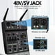 thumbnail image 3 of Mezclador de audio profesional con micrófono inalámbrico dual, interfaz del sistema de consola de placa de sonido Mezclador de DJ de 4 canales USB Bluetooth MP3 Entrada de computadora Alimentación fan, 3 of 5