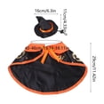 thumbnail image 4 of FEOLGEHLY Dog Hat and Witch Cloak Set, Halloween Dog Cloths, Adjustable Holiday Dog Costume, Cosplay Dress Up Dog Outfit for Small Medium Dogs Cats Party Photo Props, Halloween Fall Decorations, 4 of 7