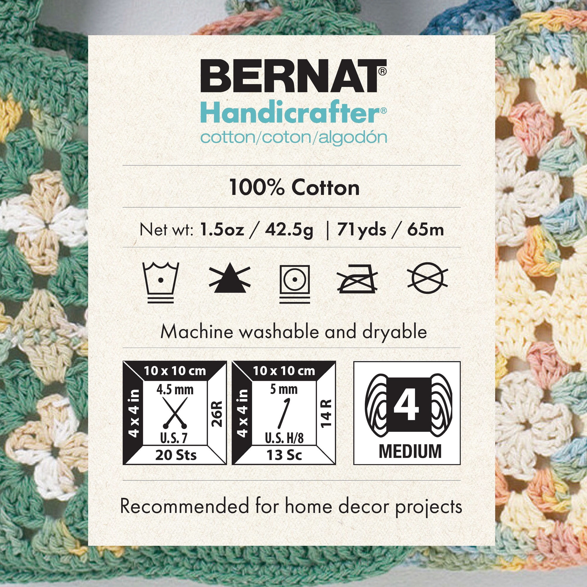Bernat® Handicrafter® Ombre Yarn, Cotton #4 Medium, 1.5oz/42.5g
