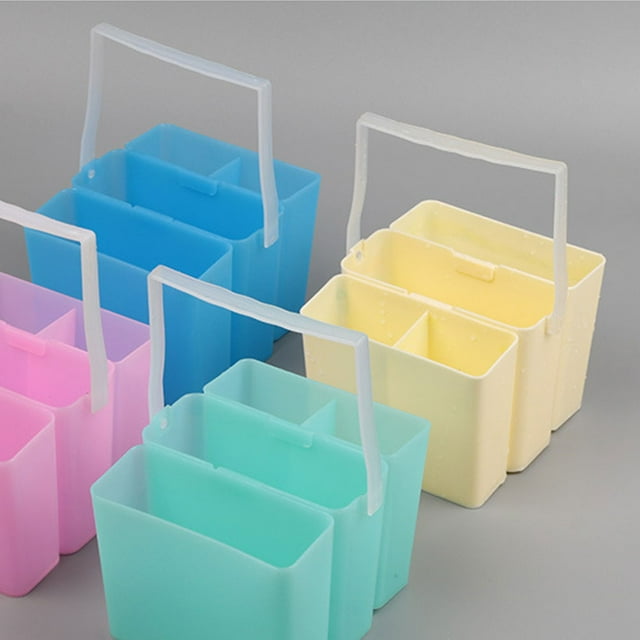 MERRYHAPY Organizador Y Lavador De Pinceles Beige Con Desmontable Para Material De Pintura