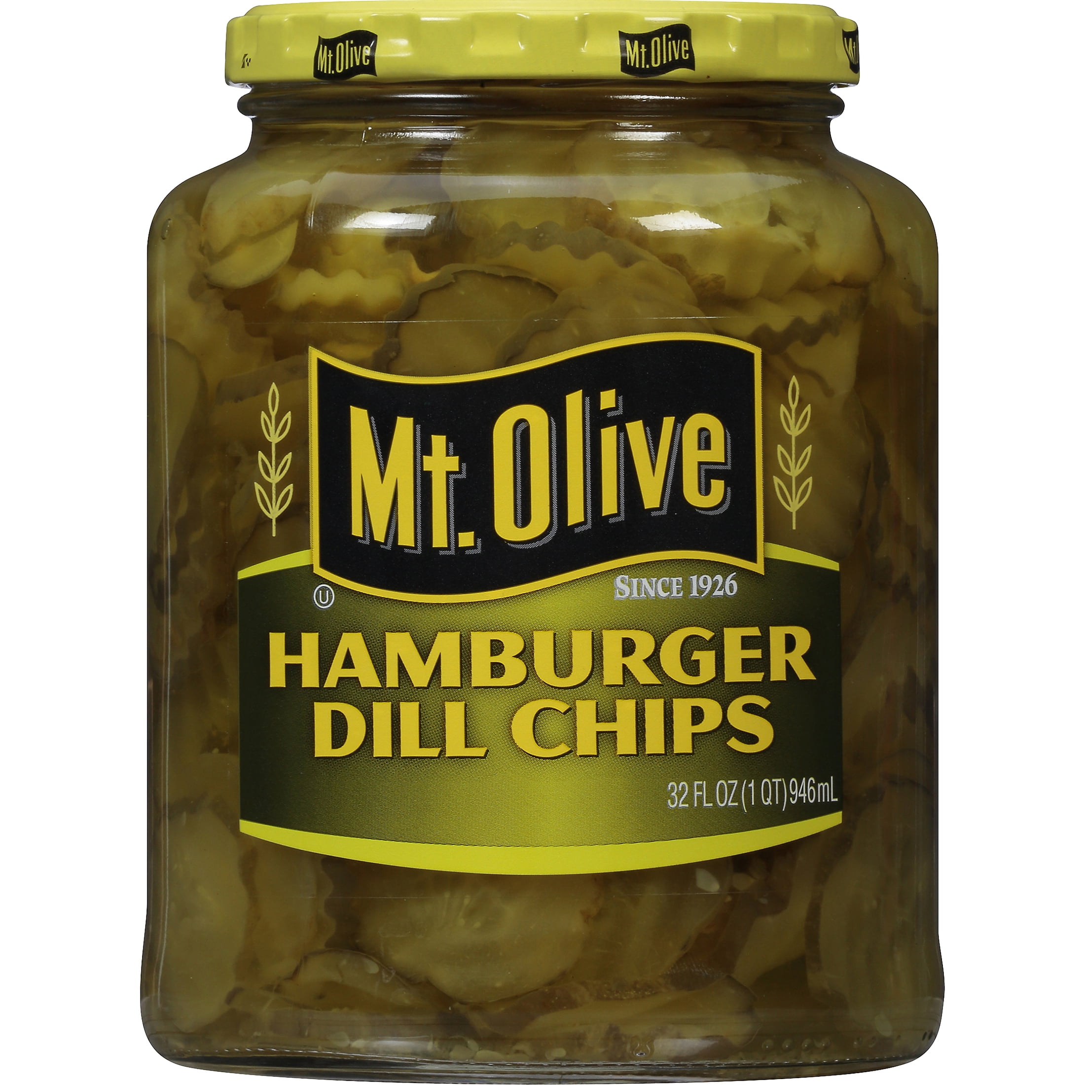 Buy Mt. Olive Hamburger Dill Pickle Chips, 32 fl oz Jar Online in India