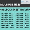 thumbnail image 7 of 4Mil Black LDPE Plastic Sheeting Tarp - (12ft x 100ft) - Recyclable and Waterproof Cover, 7 of 7