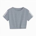 thumbnail image 5 of HCNTES Toddler Girls Summer Clothes 2Pcs Checkerboard Top and Shorts Set for Beach, 5 of 6