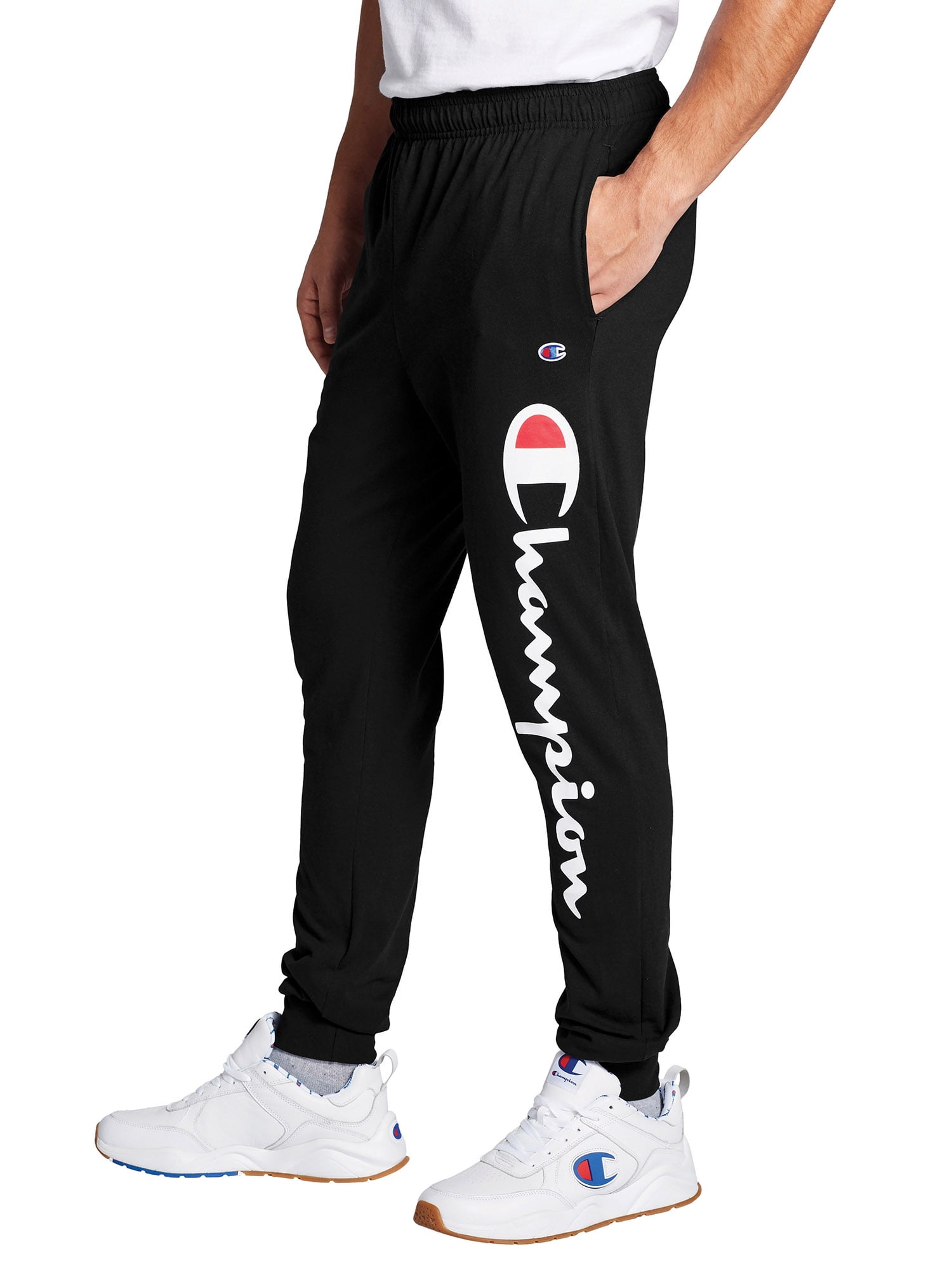 champion men's jersey jogger sleep pants