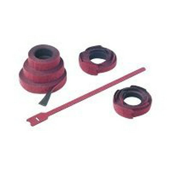 Cable Tie, 12 in L, 3.10 in Max Bundle Dia., Red, Nylon, 40 lb Strength, 10 PK