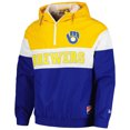 thumbnail image 2 of Men's New Era Royal Milwaukee Brewers Ripstop Raglan Quarter-Zip Hoodie Windbreaker Jacket, 2 of 3