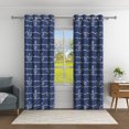 thumbnail image 2 of Aofoto Navy Blue Blackout Curtains for Kids Bedroom,Room Darkening Soundproof Window Treatments Drapes,2 Panels,42x63Inches, 2 of 5