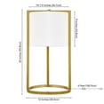 thumbnail image 3 of Henn&Hart 12" Finition Laiton Métal / Tissu Lampe de Table, 3 of 9