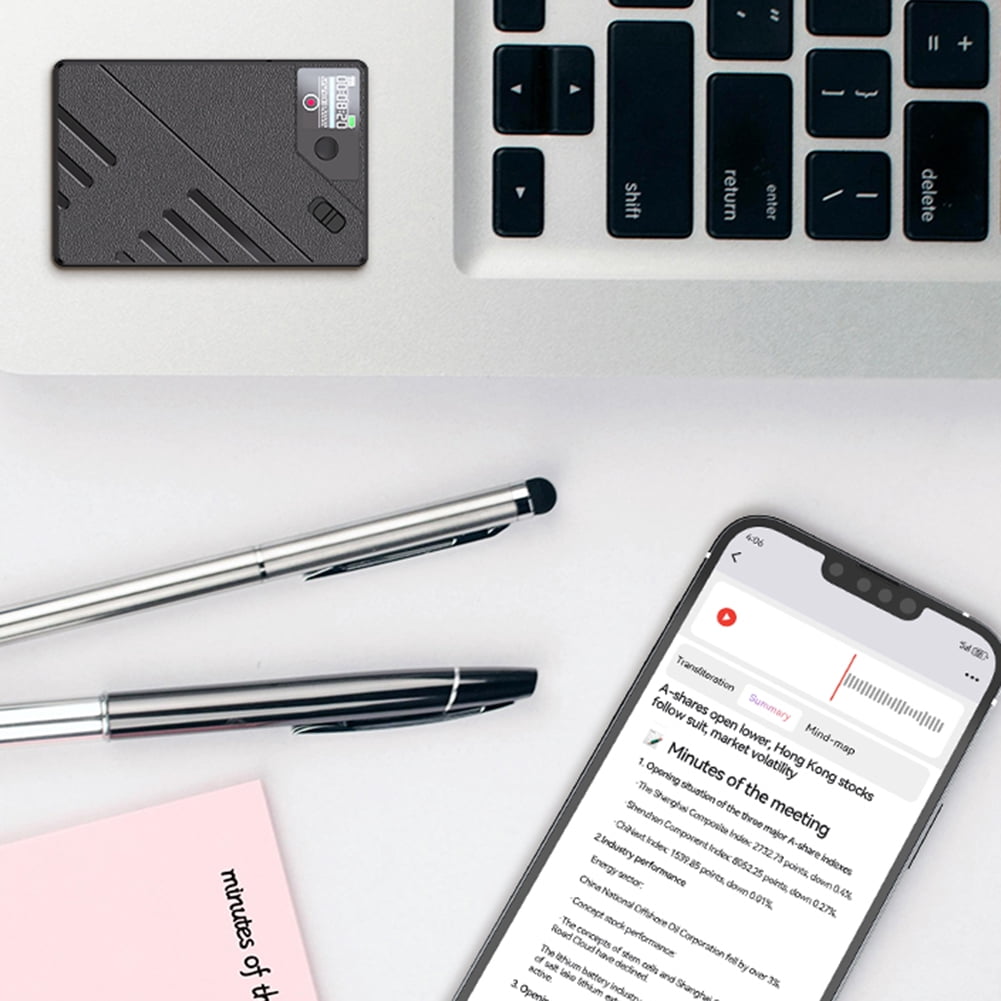 HUISZJ Audio Recorder, AI Voice Recorder GPT Intelligence Audio Recorder, APP Control Voice To Text Recorder for Lecture Meeting Interview (128G)