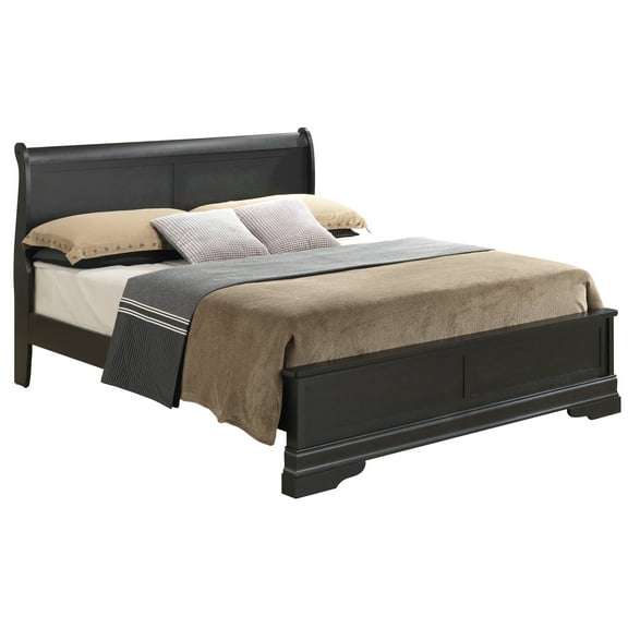 Louis Philippe Cappuccino Full Storage Platform Bed with 6 Storage Drawers