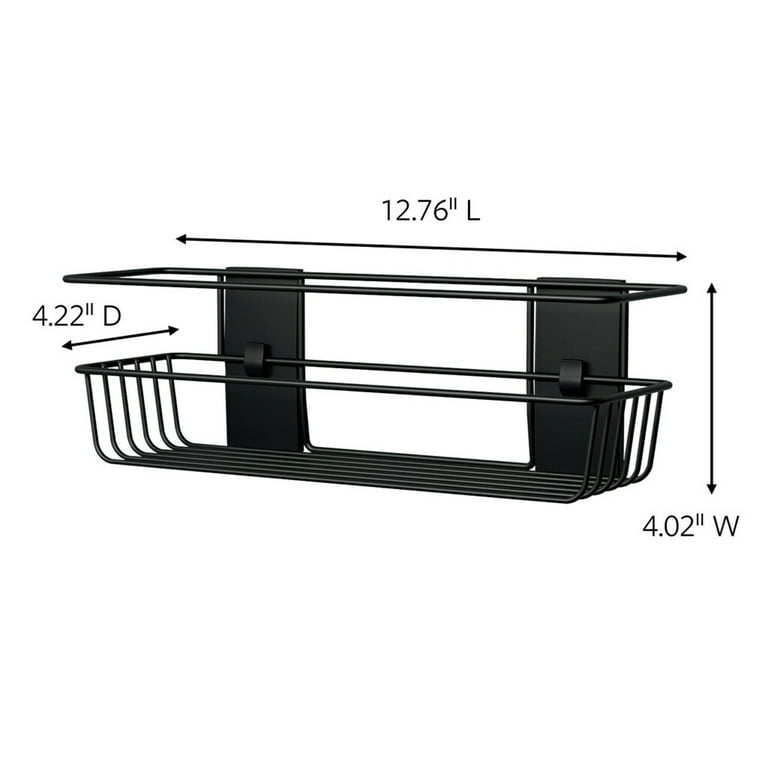 Black Metal Corner Shelf (Shower Corner Caddy) - diamON tile