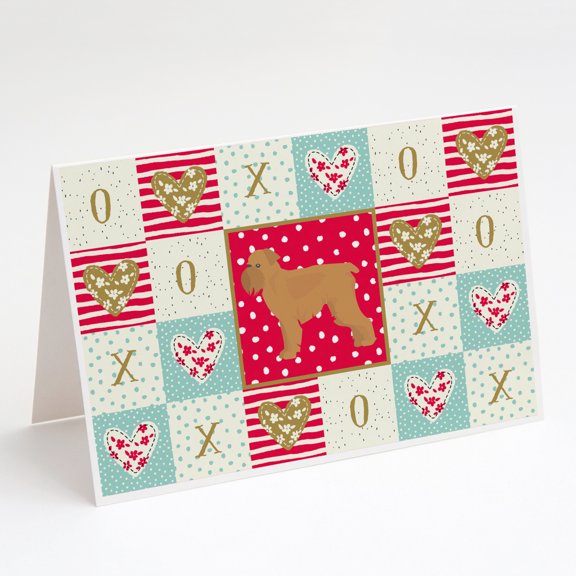 Brussels Griffon Love Greeting Cards and Envelopes Pack of 8