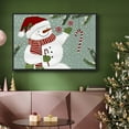 thumbnail image 6 of Peppermint Snowman Collection A - Framed Gallery Wrapped Holiday Canvas - 17 x 25 - Black Frame, 6 of 8
