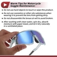 thumbnail image 6 of 1 Set Motorcycle Riding Goggles PC Tri-Acetyl Cellulos UV400 Outdoor Sports Sunglasses for Motocross Dirt Bike ATV Blue Lens Clear Blue Gray Frame, 6 of 6
