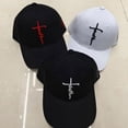 thumbnail image 6 of CUKOLSXA Embroidered Cross Baseball Cap, Christian Adjustable Snapback Hat for Men & Women, Men Hats, Men Hat, Baseball Cap Women, Baseball Hat Structured Dad Hat with Jesus Faith Design, 6 of 6