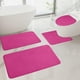 thumbnail image 5 of Juego de alfombras de baño de espuma oscura, 4 piezas, universal, cómodo y suave, absorción de agua, antideslizante grueso, lavable a máquina, más fácil de secar, base antideslizante de látex, superfi, 5 of 9