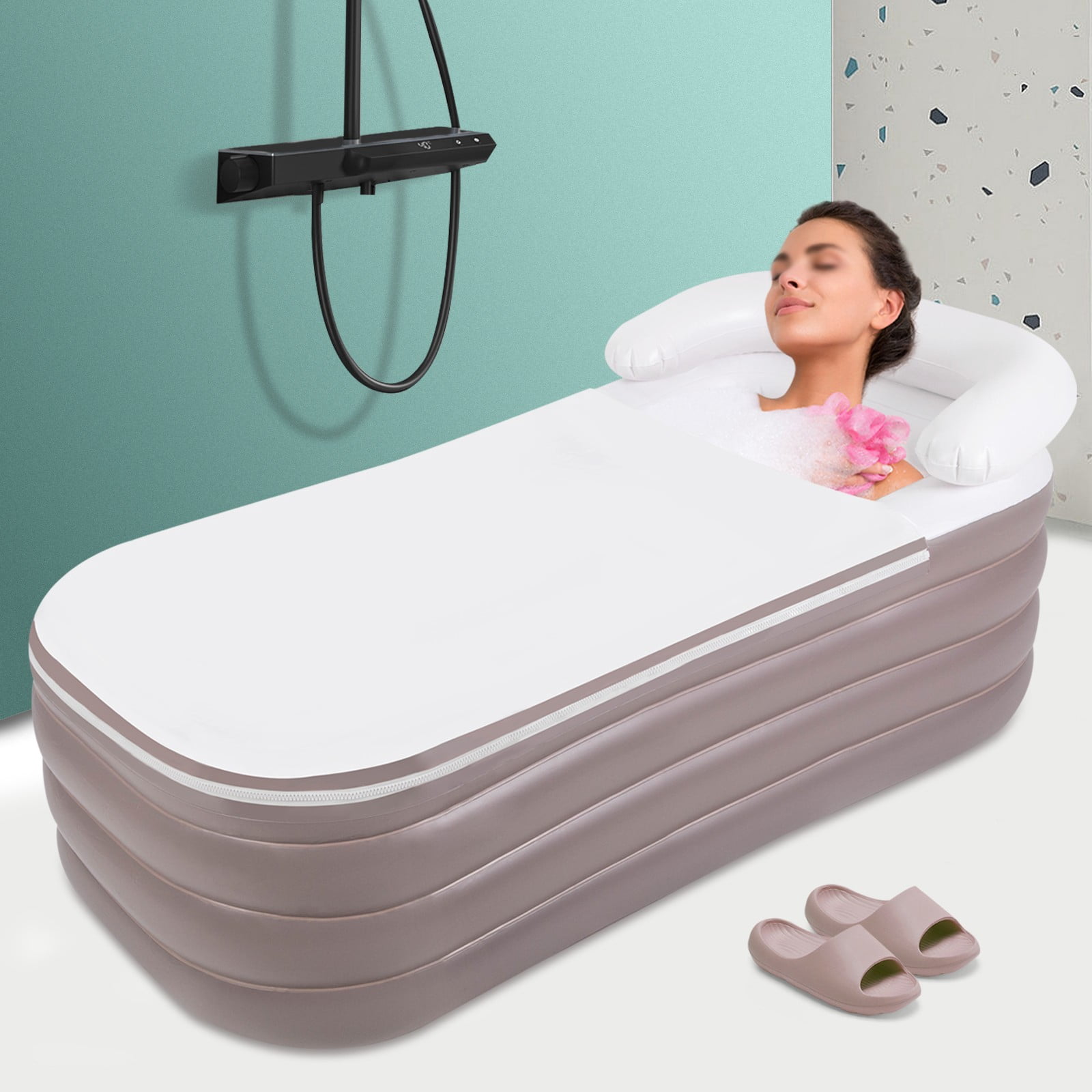 Foldable Inflatable Bathtub with Electric Pump for Home Spa Relaxation