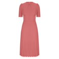 thumbnail image 4 of Summer Dresses for Women 2025 Plus Size Csual Pleated Short Sleeve Crew Neck Short Dress with Zipper Sundresses for Women Beach Fashion, 4 of 5