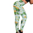 thumbnail image 4 of DISNIMOLucky Leaf Printed Yoga Pants for Women, Beer Rainbow Printed Workout Leggings Tummy Control Yoga Ankle Pants High Waisted Leggings St. Patrick's Day, Blue, XS, 4 of 6