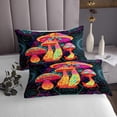 thumbnail image 3 of Erosebridal Boho Mushroom Coverlet Set Twin, Abstract Geometric Bedding Set, Hippie Damask 2 Pieces, 3 of 5