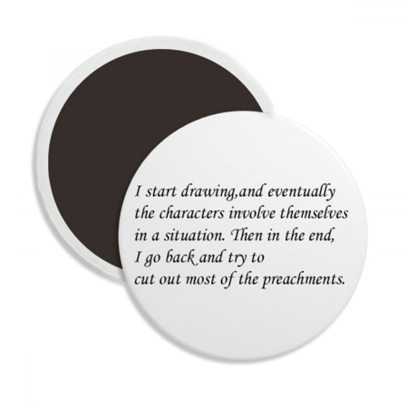 

People Are Learn From Situation Round Ceracs Fridge Magnet Keepsake Decoration