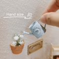 thumbnail image 4 of Ettsollp Mini Watering Bottle Metal Miniature Sprinkler Pot Dollhouse Gardening Tools Toy Simulated Watering Can for Mini Gardens Flower Rooms, 4 of 7