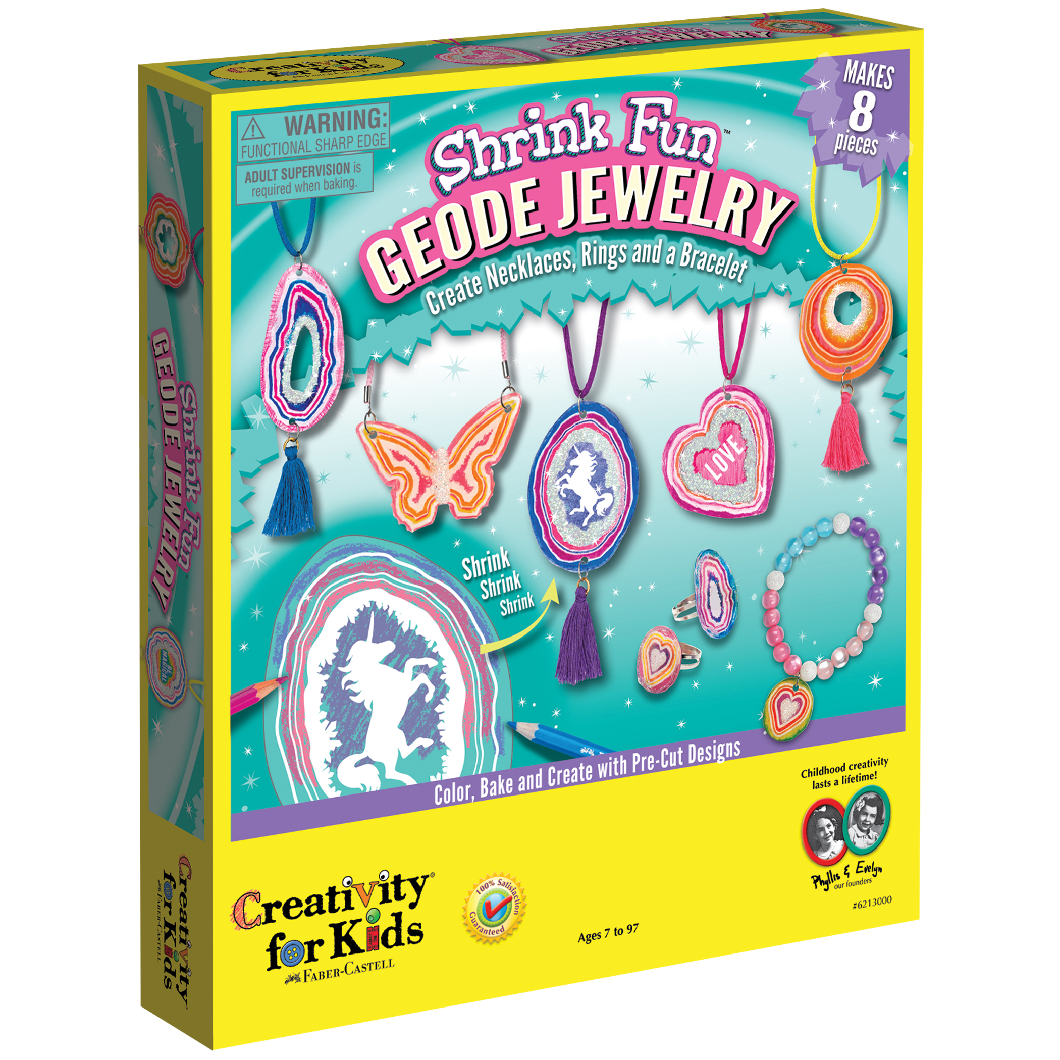 Creativity for Kids Shrink Fun Geode Jewelry Kit