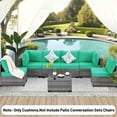 thumbnail image 4 of Geemuslly 14-Piece Outdoor Sectional Replacement Cushion Set, Waterproof Patio Cushions, Lake Blue, 4 of 7