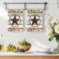 thumbnail image 2 of Western Texas Star Green Microfiber Kitchen Towel, Farmhouse Brown Country Vintage Soft Absorbent Dish Towels, Quick Drying Washable Dishcloths for Kitchen Cleaning, Drying Dishes, 18x28 Inches, 2 of 9