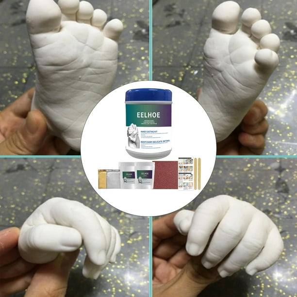 3D Hands Casting Set DIY Plaster Statue Molding Kit Hand Holding Craft  Keepsake For Couples Adult Child Wedding Anniversary 