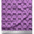 thumbnail image 1 of Soimoi Voile de Coton Violet Vrille & Tissu Imprimé Abstrait 1 Yard 42 Inch Wide, 1 of 5