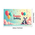thumbnail image 1 of Colorful Modern Happy Birthday Backdrop Banner Multicolor Graphic Birthday Party Supplies Background Festive Decorations Photography Props, 1 of 3