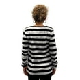 thumbnail image 5 of Couver Women’s Halloween Cosplay Long Sleeve Striped Shirt, Black and White Thief Costume, 3XL, 5 of 9
