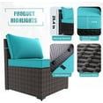 thumbnail image 4 of Gotland 12 Pieces Outdoor Patio Furniture Set PE Rattan Wicker Conversation Set w/10 Seats and 2 Coffee Tables, 4 of 7
